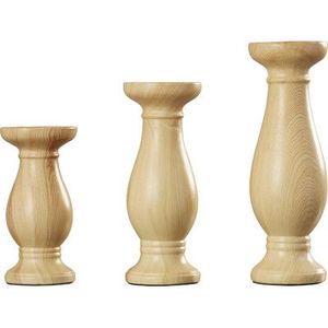 Trendy Wooden Candle Holder For Modern Home Styling And Festive Decoration Needs - Product Image 1
