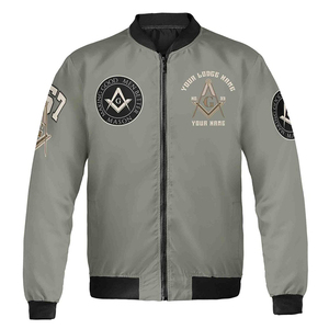 แจ็คเก็ตบอมเบอร์เมสันคุณภาพสูง แขนยาว กันน้ำ สกรีนชื่อได้ตามต้องการ 'Mason Making Good Man Better 357' ซิปแจ็คเก็ตเมสัน - Product Image 2