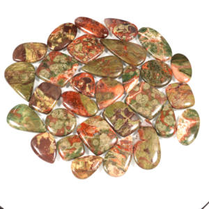 100% Natural Unakite Jasper piedras preciosas sueltas al por mayor cabujón piedra preciosa hermosa piedra preciosa para hacer joyería hecha a mano - Product Image 2