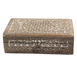 Caja de Madera Natural de Lujo con Tapa, Caja de Almacenamiento y Embalaje Multiusos Hecha a Mano para Decoración del Hogar y la Oficina - Product Image 3