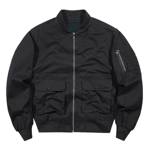 Blouson bomber vert olive pour homme, col montant, fermeture éclair, toile, formel, écologique, séchage rapide, respirant, vêtement d'hiver - Product Image 5