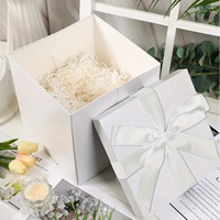 Boîtes cadeaux de luxe blanches pour bijoux, emballages de Noël, demande en mariage, Saint-Valentin, fleurs - Vente en gros