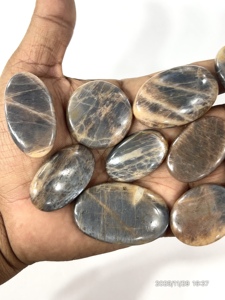 Piedra Lunar Rosa Gris Natural Cabujón Gema Suelta Formas Mixtas 20-30mm Envío Rápido RTS Venta al por Mayor - Product Image 4