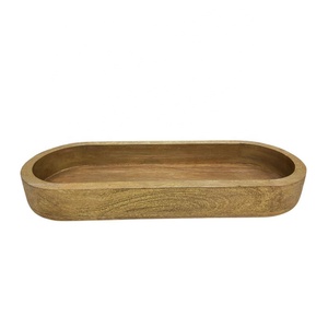 Wood & <b>Plastic</b> Serving <b>Tray</b> Oval Shaped Natural Color Dish and Platter in Best Price for Hotel Supplies Handmade - Product Image 4