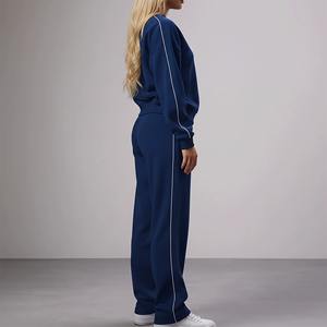 Ropa Deportiva de Invierno, Conjuntos Deportivos para Correr, Traje Deportivo de 2 Piezas para Mujer, Logotipo Personalizado, 100% Algodón Antibacteriano - Product Image 2