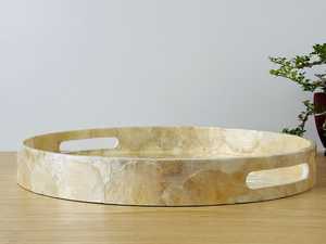 Belladec Shell Mother-of-Pearl Handmade Modern Luxury Serving <b>Storage</b> Tray Dishwasher Safe Natural <b>Crafts</b> Breakfast Decorative - Product Image 6