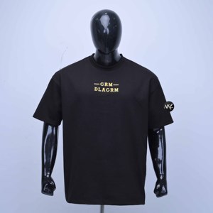 T-shirt personnalisé pour homme avec broderie, manches courtes, design imprimé avec lettres, coupe classique, col rond, t-shirt en coton tendance, qualité supérieure - Product Image 1