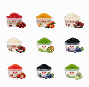 KEIFU 500g Private Label Honeydew Popping <b>Boba</b> <b>Bubble</b> Tea Ingredients HALAL/HACCP Certified Ready-to-Eat for Iced Drinks - Product Image 1