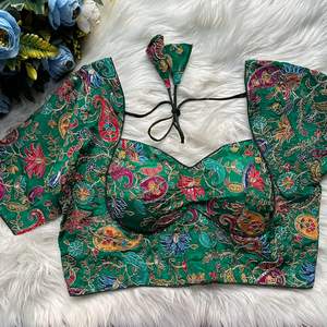 Blusa de Lino Pesado 100% Algodón de Manga Corta Sencilla para Boda para Mujer |   Diseño Bordado Lavable con Impresión Digital Estilo Indie - Product Image 3