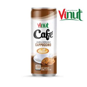 กาแฟคาเฟ่ อาราบิก้า เครื่องดื่มเย็น 250 มล. กระป๋องอะลูมิเนียม แบรนด์เวียดนาม VINUT ขายส่ง รับผลิตแบบ OEM - Product Image 2