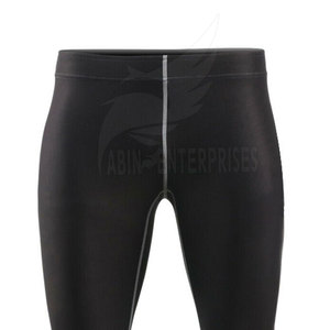Black Knitted Compression Leggings Elastic Waist Quick Dry Breathable Stretch <b>Tights</b> for Yoga Training Running - Product Image 5