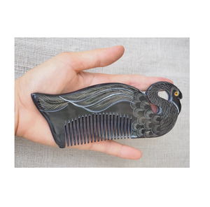 Peines de cuerno de búfalo negro directamente de la India, forma de pavo real, artesanía natural, increíbles regalos, peine de cuerno. - Product Image 1