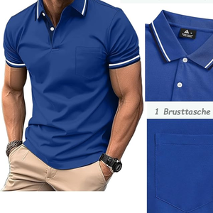 Polo de Manga Corta para Hombre, Transpirable, de Punto, Informal, Uniforme de Golf y Tenis, Servicio OEM - Product Image 4