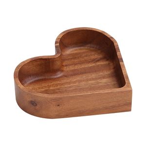 Bandeja de Servir en Forma de Corazón de Madera, Plato Decorativo de Madera para Servir Aperitivos, Desayuno, Café y Té para el Hogar y la Cocina - Product Image 4