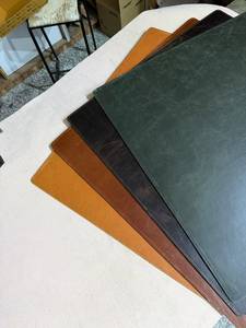 Genuine Leather Eco-Friendly Rectangle Table <b>Mats</b> Solid Color <b>Non</b> <b>Slip</b> Placemats for Dining Table - Product Image 1