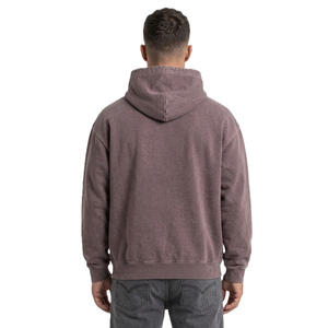 Sweat-shirt à capuche surdimensionné délavé pour homme, personnalisé OEM, style vintage, manches longues, poche avant, coupe décontractée, logo brodé - Product Image 3