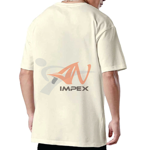 T-shirts pour hommes de qualité supérieure OEM, coupe ample, respirants, en coton/polyester, taille plus, 250 GSM, style décontracté - Product Image 2