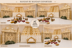 Achetez un magnifique ensemble de temple Manavarai pour mariage sud-indien, grand Mandap Rajagopuram pour mariage sud-indien - Product Image 6