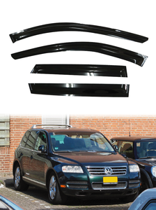 Deflectores de Ventana para Volkswagen Touareg 2002-2010, Transparentes, Negros, Acrílicos, GCS, Protección Contra la Intemperie - Product Image 2