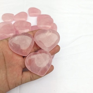 Premium Natural <b>Rose</b> <b>Quartz</b> <b>Heart</b> Crystal Polished Gemstone for Home Decor Wholesale Stress Relief Love Theme Cambay Art Feng - Product Image 1
