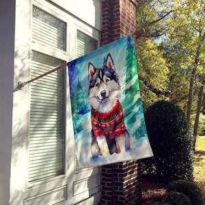Large Multicolor Alaskan Malamute Christmas <b>Yard</b> Banner Artwork Porch Sleeve Pole Decorative Wall Hanging <b>Yard</b> <b>Lawn</b> <b>Signs</b> - Product Image 2