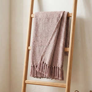 125x150 cm <b>Terracotta</b> Rust Handloom Cotton Blanket Decorative Woven <b>Throw</b> Textured Solid Drape Rustic Room Decor - Product Image 3