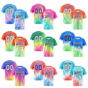 Camiseta de Béisbol Hip Hop Personalizada para Hombre, 100% Poliéster, Cuello en V, Anti-UV, Impresa, Transpirable, Secado Rápido, 280g, OEM - Product Image 6