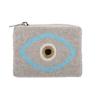 Pochette à monnaie moderne et magnifique, brodée de perles de rocaille, pour fête et mariée - Product Image 1