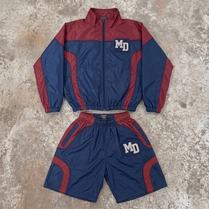 <b>Men's</b> Windbreaker Short Set Relaxed Fit Breathable Windbreaker Nylon Tracksuit Set Solid for <b>Summer</b> - Product Image 4