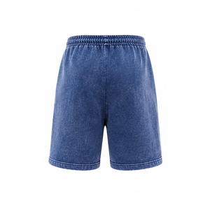 <b>Mens</b> Acid Wash Sporty Solid Eco-Friendly Heavyweight Cotton <b>Fleece</b> <b>Shorts</b> Vintage Streetwear Gym Casual Relaxed Fit Custom - Product Image 2