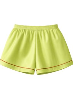 Lime Green Brown Satin Women Pajama Set Silk Sleepwear <b>Spaghetti</b> <b>Strap</b> Cami And Shorts Soft Luxury Nightwear Summer Lounge Set - Product Image 5
