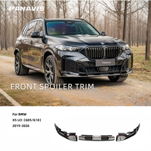 PANAVIS Nuevo Spoiler Delantero de 3 Piezas de Fibra de Carbono de Alta Calidad, Instalación sin Perforación para X5 LCI G05 G18 2023-2026 - Product Image 1