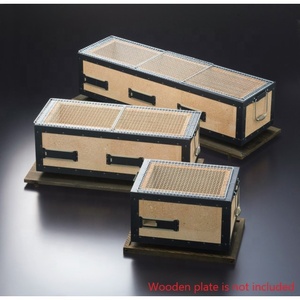 Portable Tabletop Charcoal Grill, Ceramic <b>Coal</b> Grill for Yakiniku, Yakitori, Steak, Fish, Hamburg, 21020 Charcoal BBQ Grill L - Product Image 2