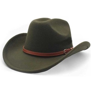 Genuine Distressed Leather <b>Hat</b> Western Cowboy Style Wide Brim Bush <b>Hat</b> Durable Outdoor Gear USA Europe Market Trend Style - Product Image 4