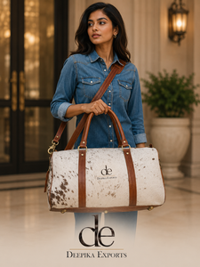 Bolsa de Viaje de Cuero Vacuno Auténtico, Nuevo Diseño, Multiusos, Hecha a Mano, Unisex, Tamaño Grande - Product Image 6