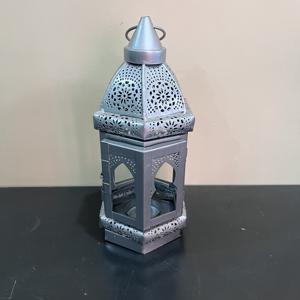 Lanterne en fer de style marocain, porte-bougie décoratif avec panneaux en verre, décoration de table pour la maison, Ramadan - Product Image 2