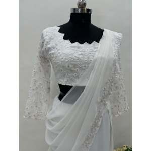 Magnifique lehenga prêt-à-porter avec des volants pour les tenues de soirée - Product Image 4