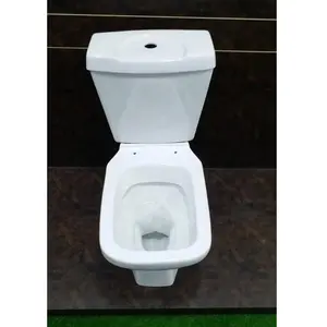 Ceramic Sanitary wares Bathroom Two Piece Toilet P/S Trap Water Closet Square Shape Asian Toilet Commode Indian Pans