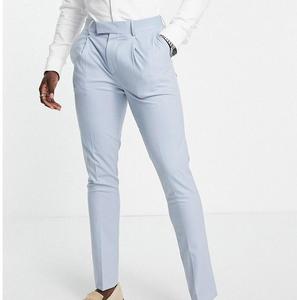 Pantalones de Vestir de Alta Calidad, Color Marrón, Corte Recto, Transpirables, Ajustados, Lisos, para Oficina, al por Mayor - Product Image 3