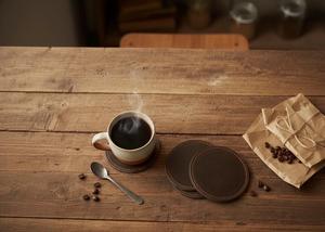 Handcrafted Genuine Leather Coasters Top Grain Cowhide Cup Pad Set Heat Resistant <b>Table</b> Mats for Hot Drinks GLC-0027 - Product Image 2