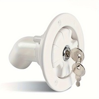 Accessoires pour caravane, entrée d'eau douce pour camping-car de type gravité verrouillable, entrée d'eau pour camping-car avec serrures
