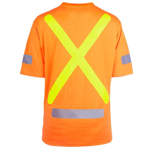 Hi Vis Working Wear Safety T Shirts Men Reflective Stripes Hi Vis Day And Night Construction Safety T Shirts for Worker - Product Image 5
