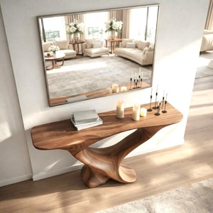 Table console en bois faite à la main, table console de luxe, design en bois courbé artistique pour l'entrée d'hôtel, le couloir, le salon, la décoration de la maison - Product Image 3