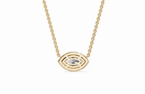 Pour Votre Regard : Pendentif Halo Marquise en Diamant de Laboratoire de 0,970 Carat, 19 Pièces, Or Jaune, Rose ou Blanc 9K, 14K, 18K, Bijoux de Luxe - Product Image 6
