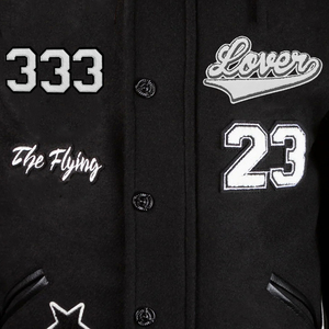 Vestes de baseball pour hommes et garçons à manches longues, boutonnées sur le devant, imprimées avec des motifs multicolores, coupe ample, style varsity - Product Image 6