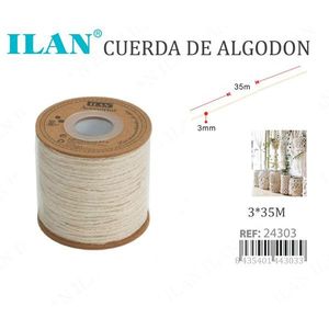 Cuerda de algodón ILAN de 3 mm x 35 m para manualidades y decoraciones - Product Image 3