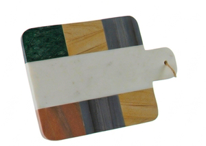 Planche à découper en marbre moderne Sigma Exports, 12 pouces, rectangulaire, durable, réutilisable, non toxique, avec poignée, plateau à fromage - Product Image 4