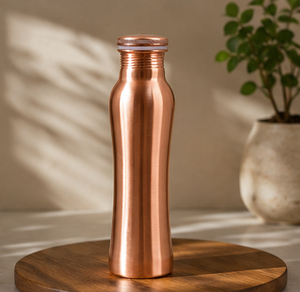 Botella de cobre lisa, botella de agua de cobre, botella de cobre de estilo, botella de cobre de clase, botella de cobre martillado, botella de cobre decorativa - Product Image 1