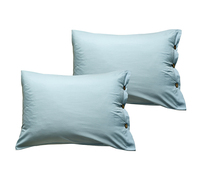 Parure de lit 3 pièces avec housse de couette, design boutonné, couleur unie, durable et confortable, pour chambre à coucher et hôtel, vente en gros
