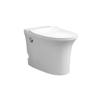Wismart 104 WC intelligent en céramique monobloc avec siège chauffant, lumière nocturne, design moderne, évacuation en S, fixation au sol, fonctionnement automatique